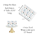 safari baby shower cake topper edible image cake wrap