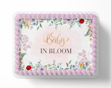 Baby In Bloom Baby Shower Cake Topper