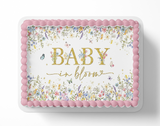 Baby In Bloom Baby Shower Cake Topper
