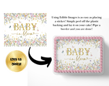 Baby In Bloom Baby Shower Cake Topper