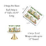 safari baby shower cake topper edible image cake wrap