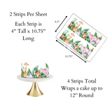 safari baby shower cake topper edible image cake wrap