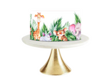 safari baby shower cake topper edible image cake wrap