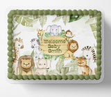 Safari cake topper, jungle cake topper, edible image, cake topper, safari cake, safari sheet cake, sheet cake, sheet cake decorations