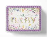 Baby In Bloom Baby Shower Cake Topper