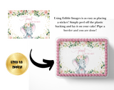 Elephant Baby Shower Sheet Cake Topper Edible Image
