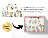 It's A Girl Safari Baby Shower Cake Topper