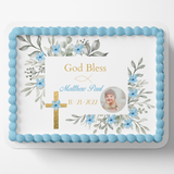 Baptism Cake Topper, Christening Cake Topper, Holy Communion, Edible Image Cake Topper