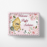 POOH BEAR BABY SHOWER CAKE EDIBLE IMAGE CAKE WRAP CUSTOMIZABLE DECORATIONS