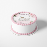 Elephant baby shower Sheet Cake Topper