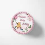 POOH BEAR BABY SHOWER CAKE EDIBLE IMAGE CAKE WRAP CUSTOMIZABLE DECORATIONS