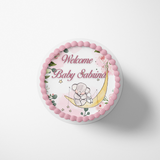Elephant And Buny Baby shower Sheet Cake Topper