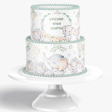 Elephant Baby Shower Cake Topper, Elephant cake Decorations, Cake Wrap, Sheet Cake Topper