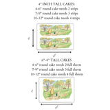 Pooh Bear Edible Cake Wraps | Baby Shower | Single or Tiered Cakes