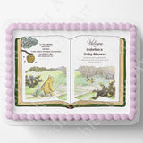 Pooh Bear Cake Topper | Baby Shower | Vintage Story Book | Classic Pooh