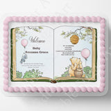 Pooh Bear Cake Topper | Baby Shower | Vintage Story Book | Classic Pooh | Edible Image