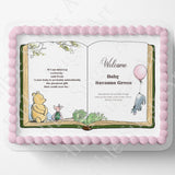 Sweet Pooh Bear Cake Topper | Baby Shower | Cake Topper | Edible Image | Storybook | Photo on Cake