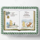 Pooh Bear Cake Topper | Baby Shower | Vintage Story Book | Classic Pooh