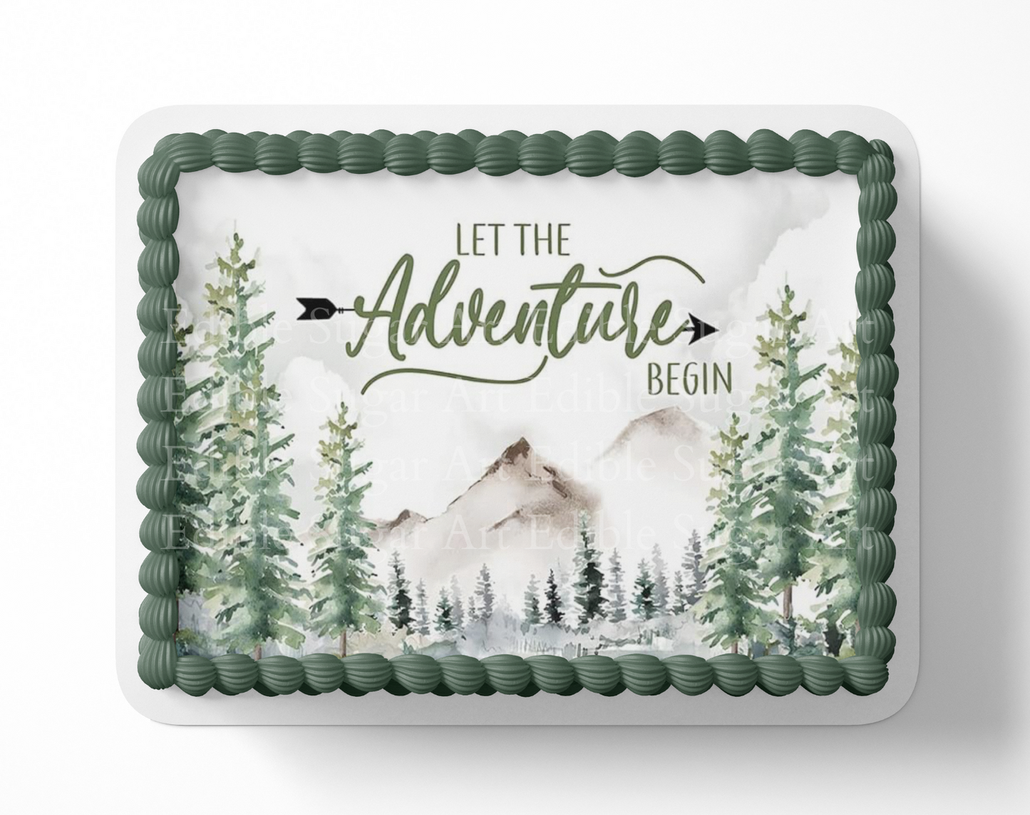 Let the adventure begin baby shower cake topper, cake topper, adventure awaits cake topper, 