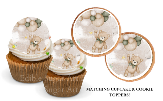 We can Bearly wait cupcake toppers