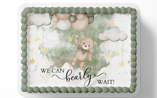 WE CAN BEARLY WAIT BABY SHOWER CAKE TOPPER