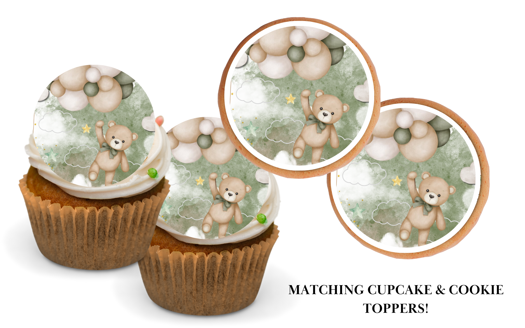 WE CAN BEARLY WAIT BABY SHOWER CAKE TOPPER