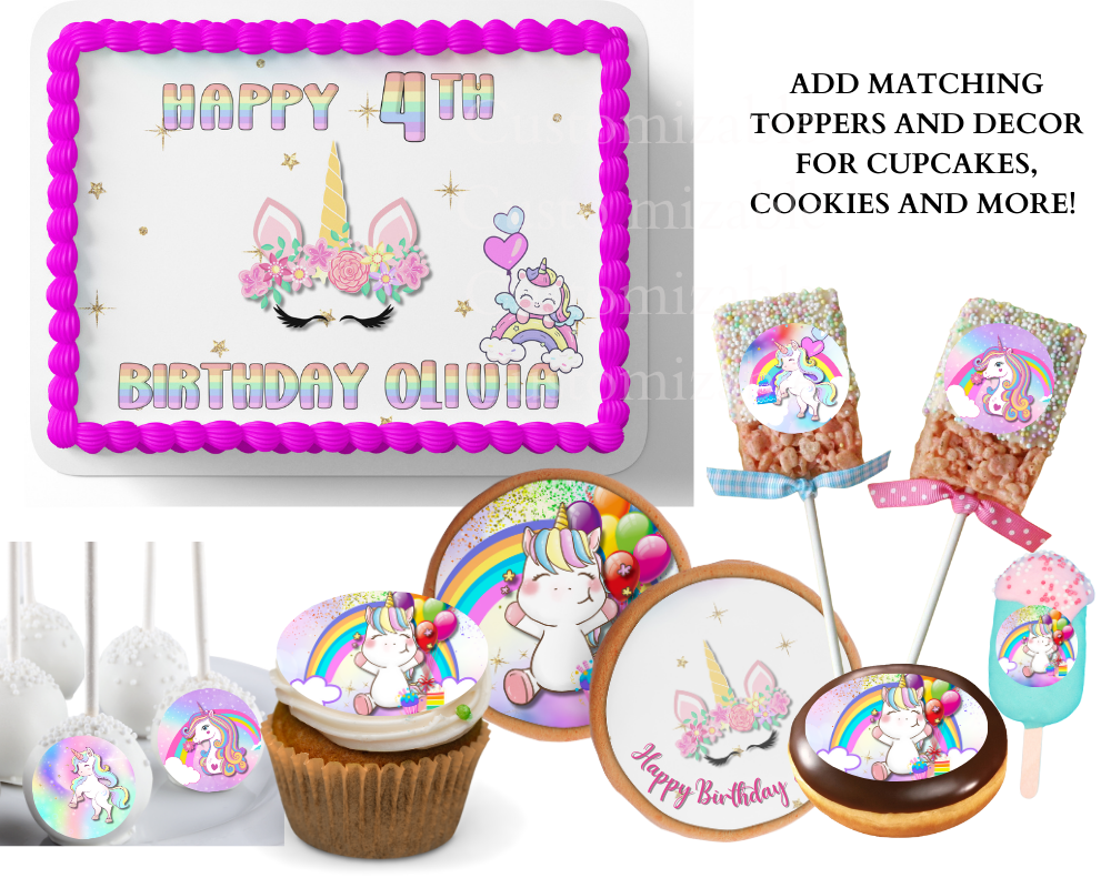UNICORN CAKE TOPPER
