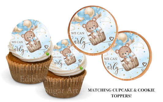 We can Bearly wait cupcake toppers