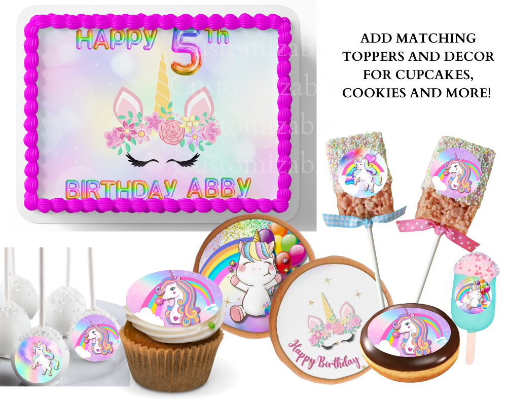 UNICORN CAKE TOPPER