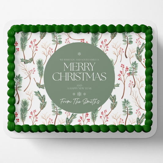 CHRISTMAS CAKE TOPPER Personalizable christmas cake topper custom christmas cake topper
