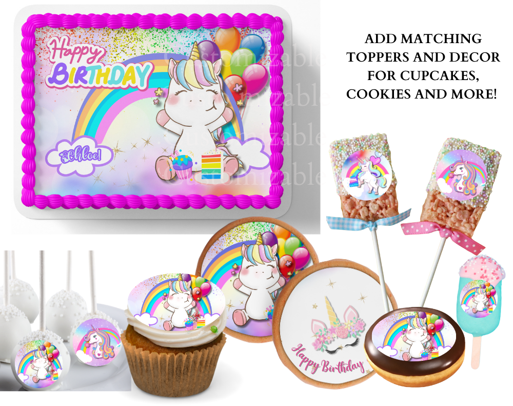 UNICORN CAKE TOPPER, UNICORN BIRTHDAY CAKE TOPPER, UNICORN DECORATIONS