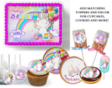 UNICORN CAKE TOPPER, UNICORN BIRTHDAY CAKE TOPPER, UNICORN DECORATIONS