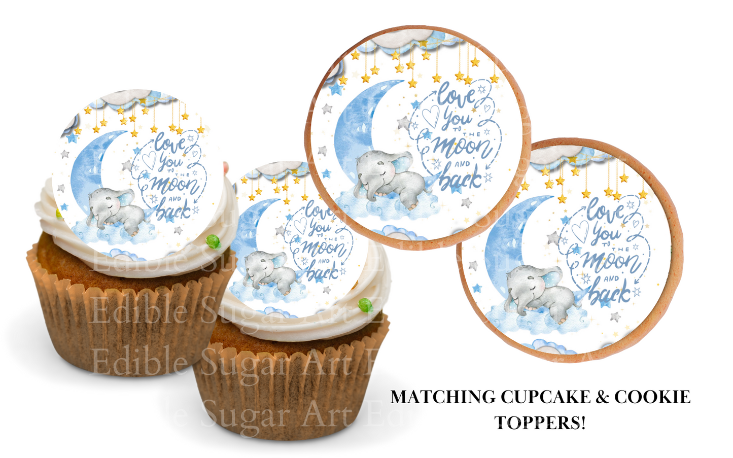 Twinkle Twinkle Little Star Baby Shower Cupcake Toppers