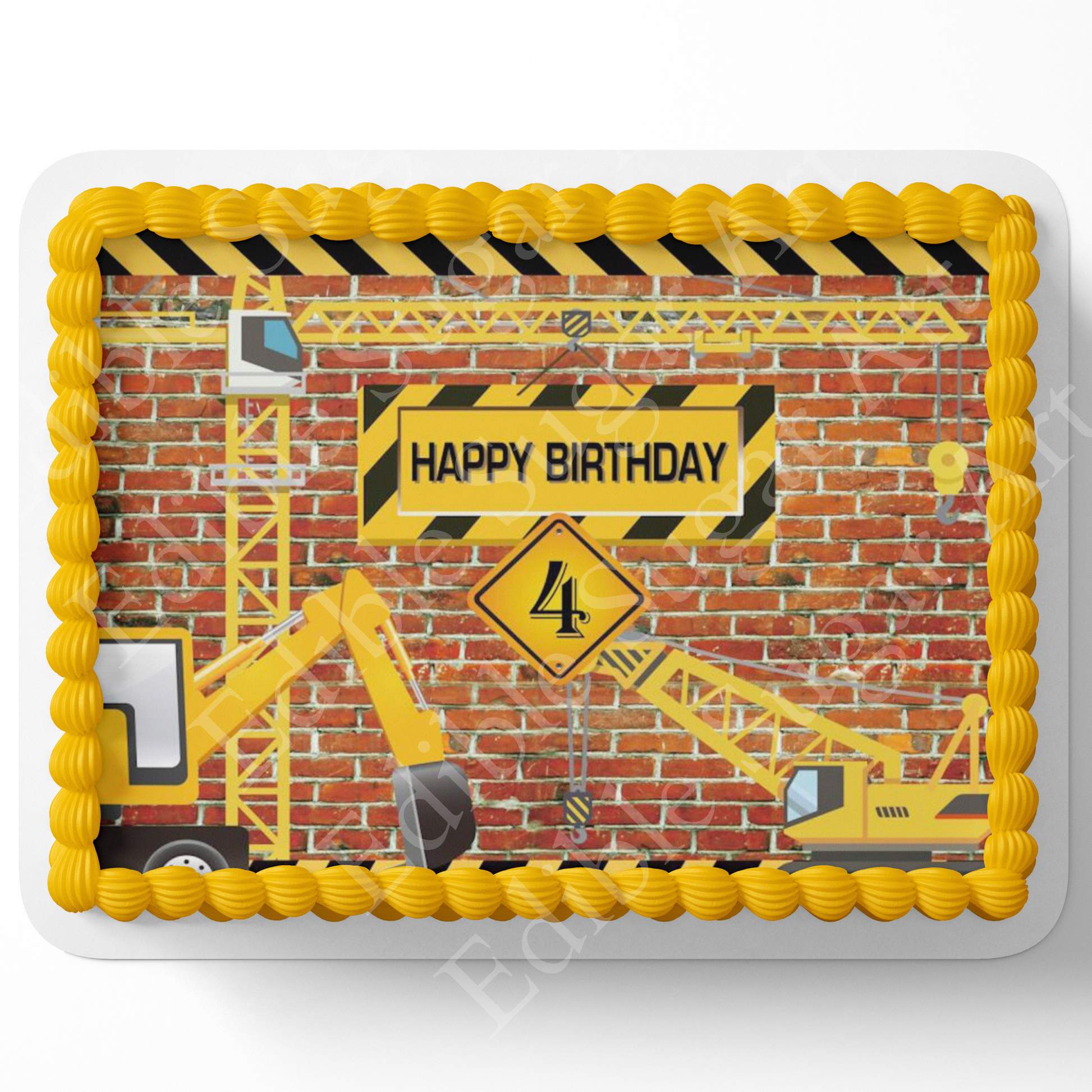 construction party cake topper