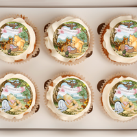 Pooh Bear Baby Shower Cupcake Toppers Girl Baby Shower Cupocake Toppers