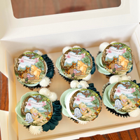 Pooh Bear Baby Shower Cupcake Toppers Girl Baby Shower Cupocake Toppers