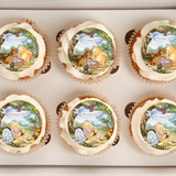 Pooh bear baby shower cupcake toppers