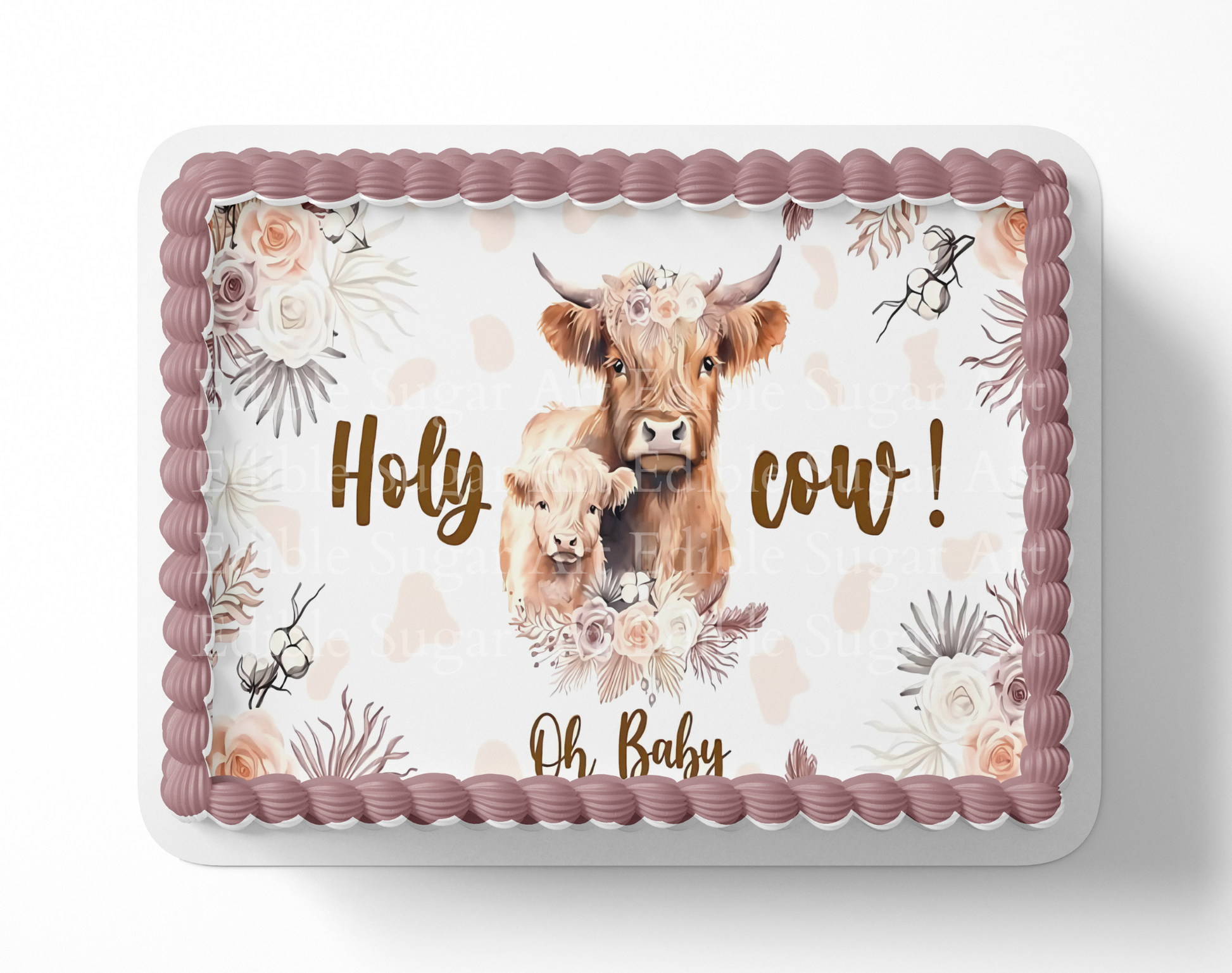 Highland Cow Cake Topper
