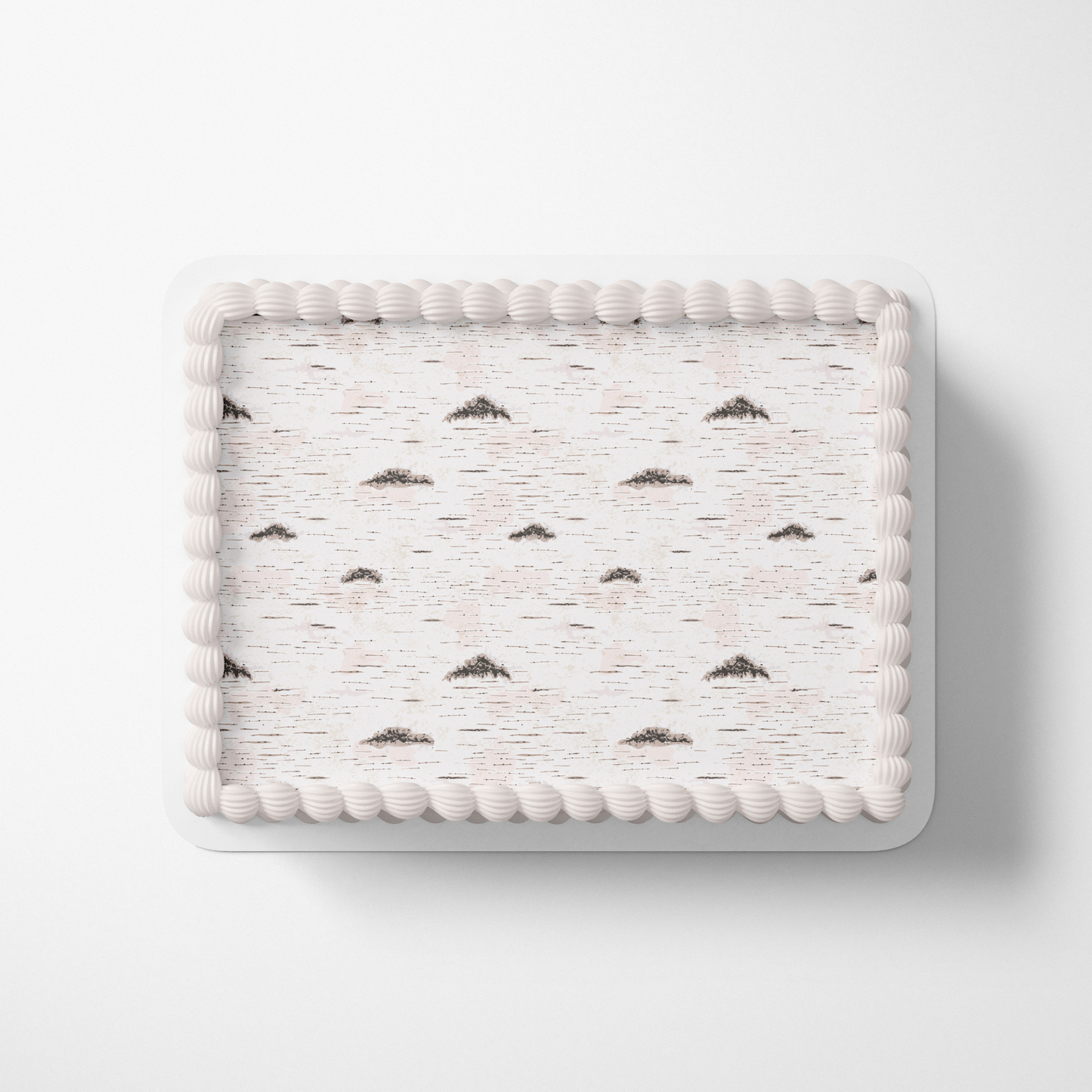 Wood Print Cake Topper, Birch Wood Cake Topper