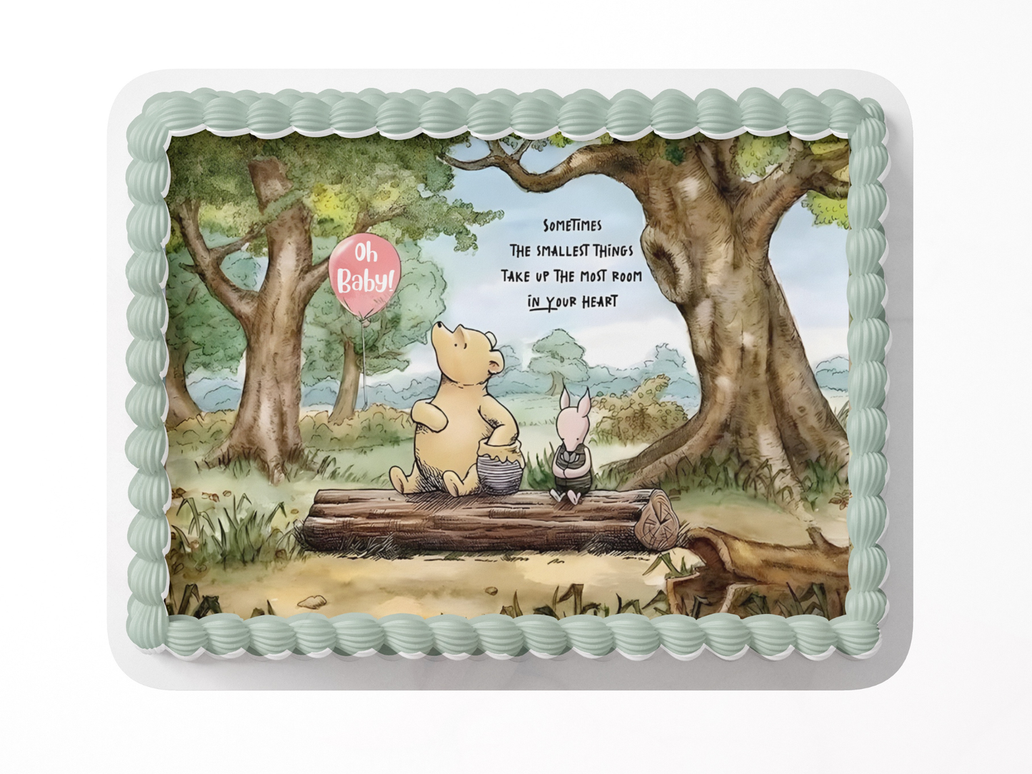 Pooh Bear Baby Shower Cake Topper