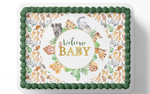 Safari Baby Shower Cake Topper Edible Image Jungle Baby Shower Safari Party Decorations 