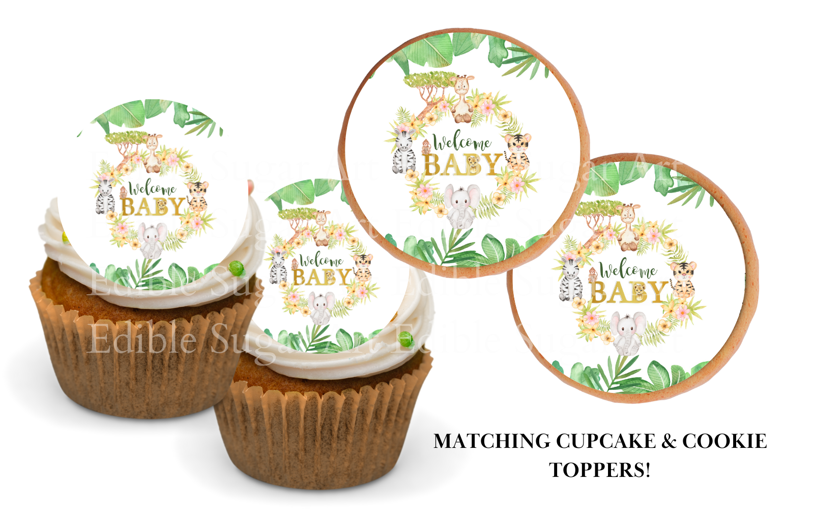 safari cupcake toppers
