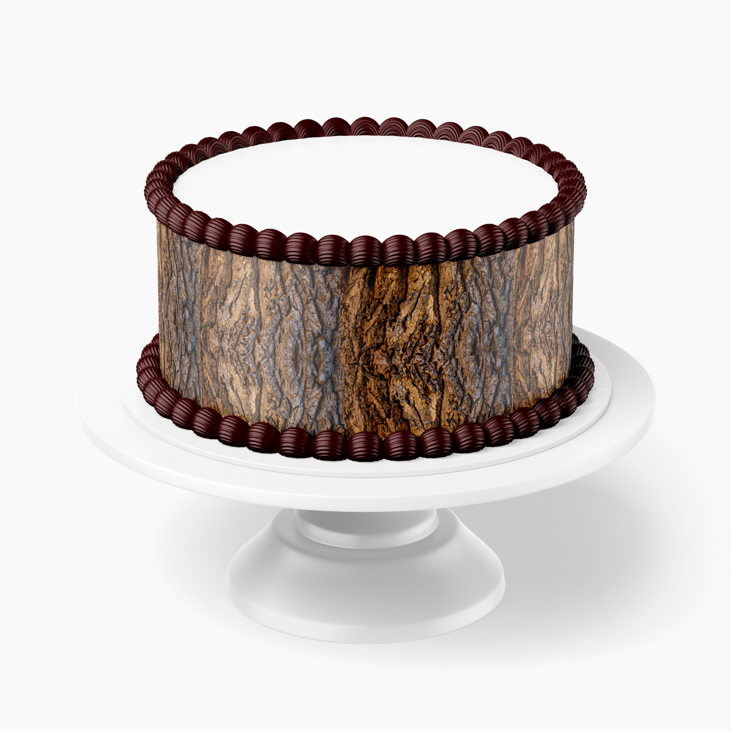 Wood Print Cake Topper, Wood Cake Wrap