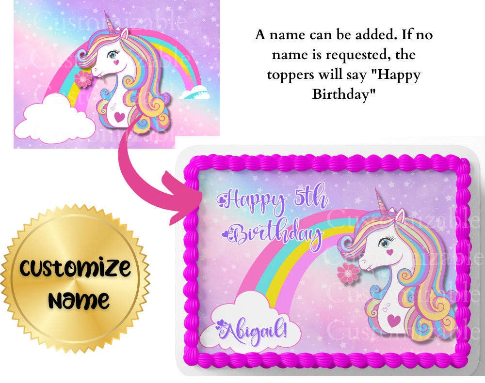 UNICORN CAKE TOPPER