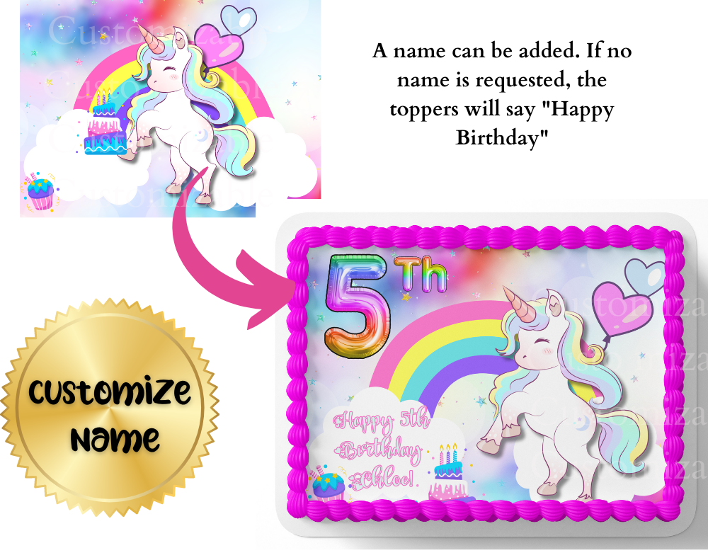UNICORN CAKE TOPPER