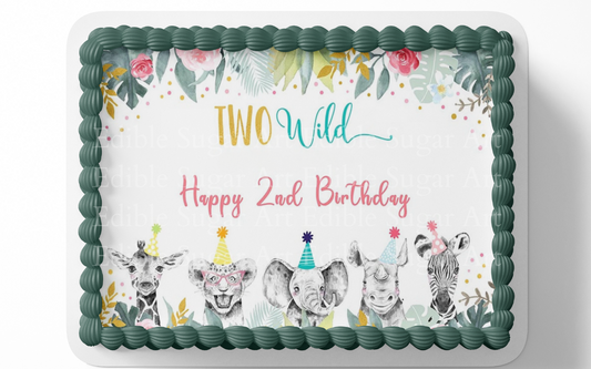 TWO WILD BIRTHDAY CAKE TOPPER