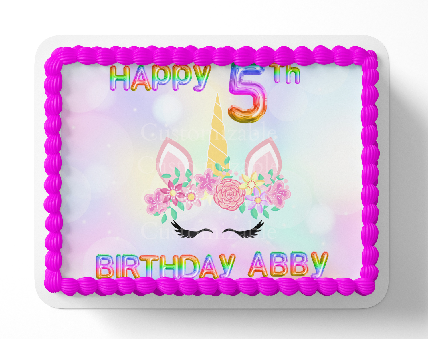 UNICORN CAKE TOPPER