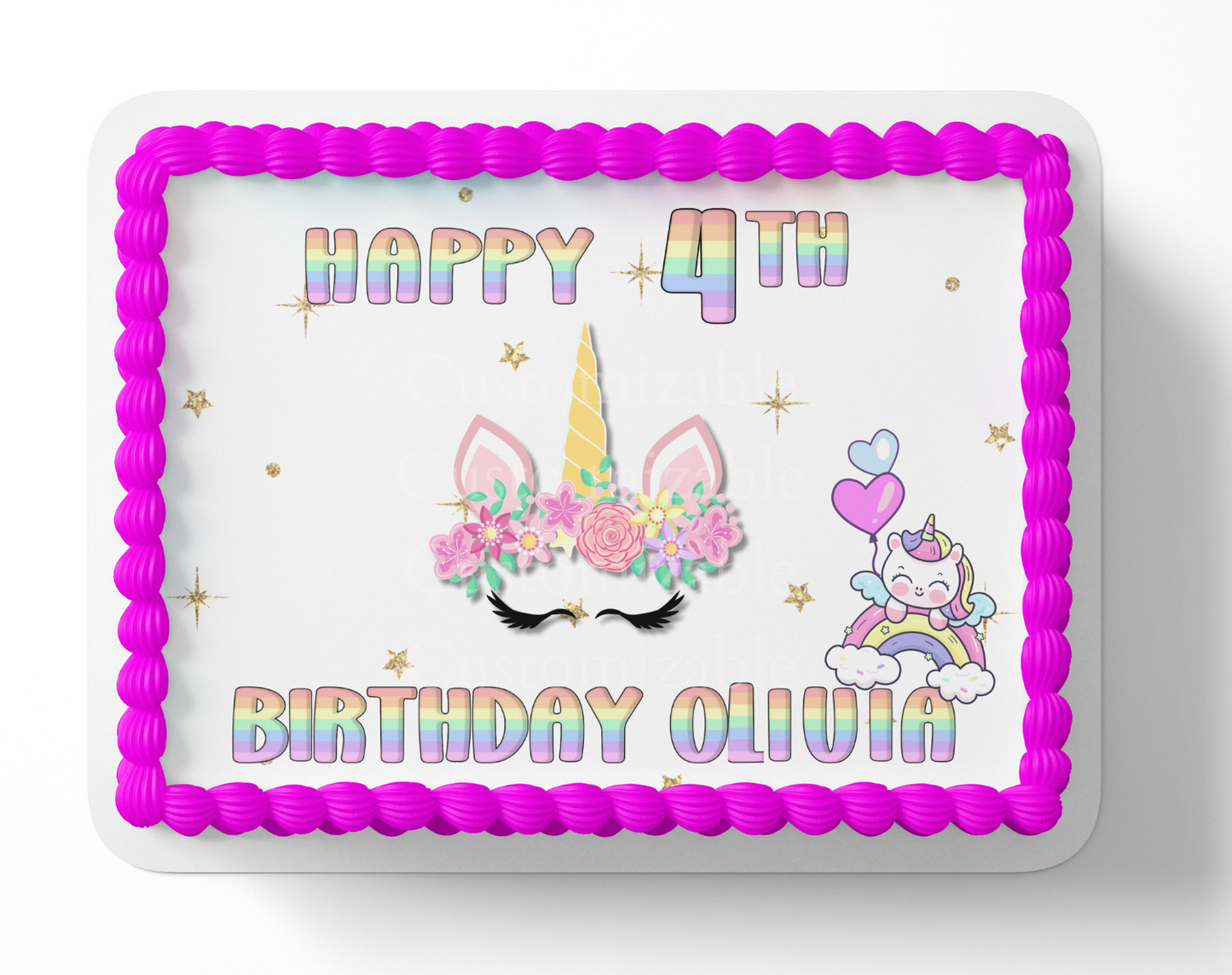 UNICORN CAKE TOPPER
