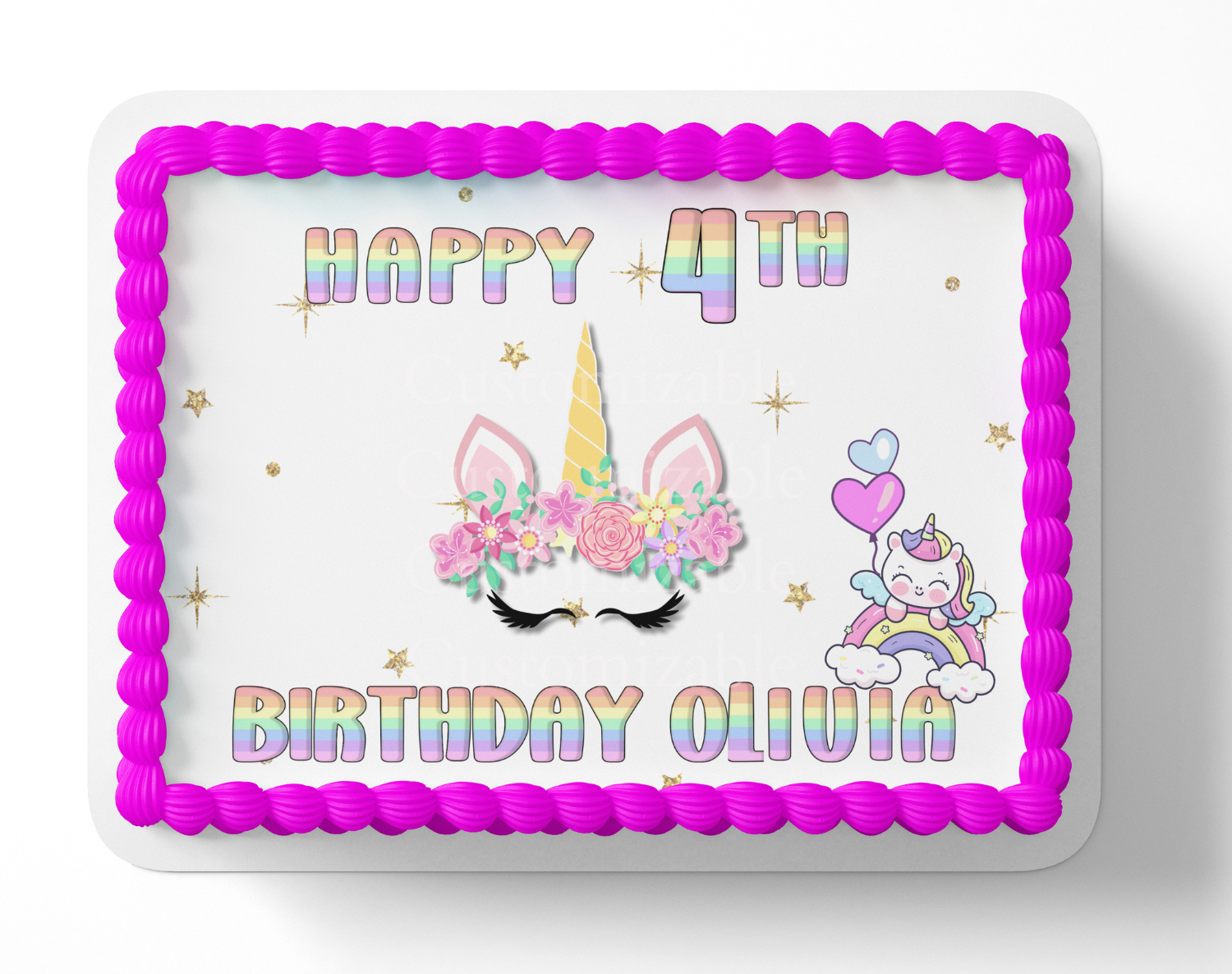 UNICORN CAKE TOPPER