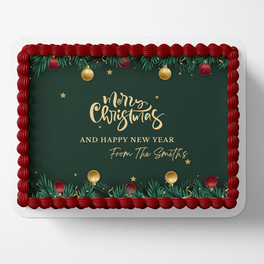 CHRISTMAS CAKE TOPPER Personalizable christmas cake topper custom christmas cake topper